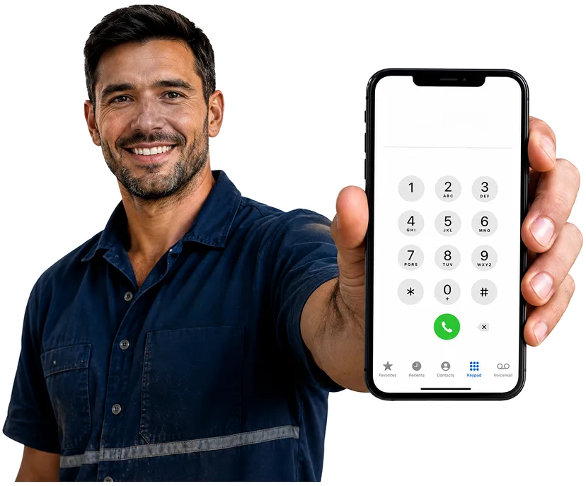 Our plumber taking a booking call for Ambarvale