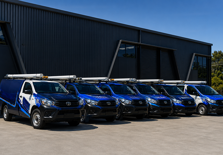 Fleet of Ambarvale Blocked Drains plumbing vans